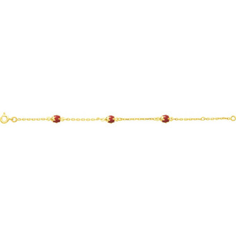 Stella - Bracelet bébé coccinelle or 750/1000 jaune (18K) - Bracelets enfant