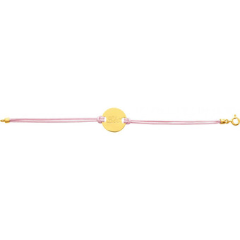 Stella - Bracelet Motif or 750/1000 jaune sur cordon (18K) - Bracelet en Or