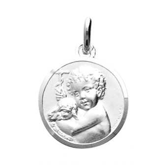Stella - Médaille ange argent - Bijoux enfants