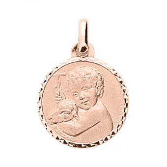 Stella - Médaille ange or 750/1000 rose  (18K) - Bijoux Ange