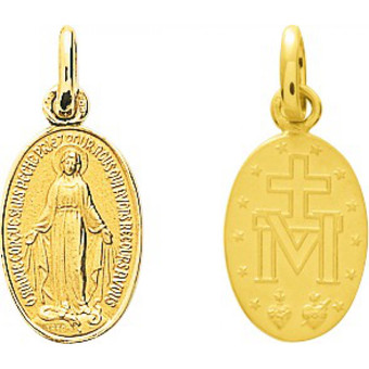 Stella - Médaille vierge miraculeuse or 750/1000 jaune (18K) - Bijoux religieux