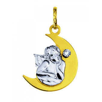 Stella - Médaille diamant 0.004 carat Or 750/1000 jaune  (18K) - Bijoux laiques