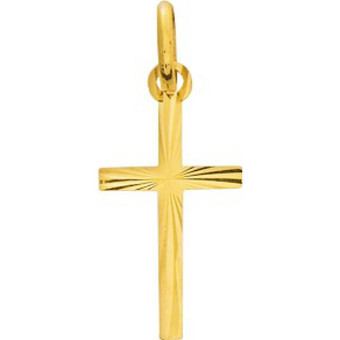 Stella - Pendentif Croix or 750/1000 jaune  (18K) - Bijoux Croix
