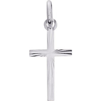 Stella - Pendentif Croix Or 750/1000 blanc (18K) - Bijoux Croix