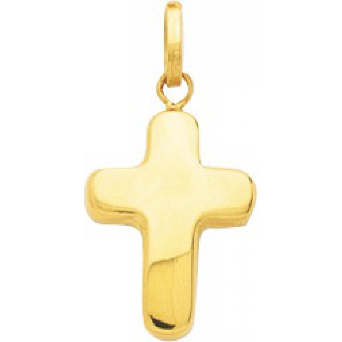 Pendentif croix creuse or 750/1000 jaune (18K)