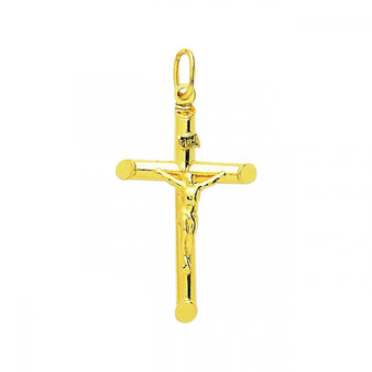 Stella - Pendentif Croix Christ or 750/1000 jaune  (18K) - Bijoux Croix