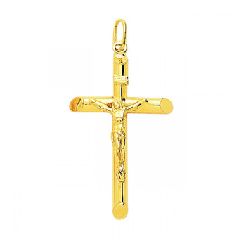 Stella - Pendentif Croix Christ or 750/1000 jaune (18K) - Bijoux Croix