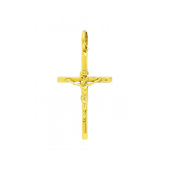 Stella - Pendentif croix Christ or 750/1000 jaune (18K) - Bijoux Croix