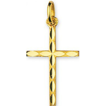 Stella - Pendentif  croix Or 375/1000 jaune  (9K) - Bijoux Croix