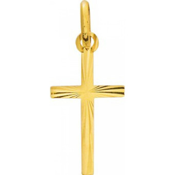 Stella - Pendentif  croix Or 375/1000 jaune  (9K) - Bijoux religieux