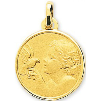 Stella - Médaille ange Or 375/1000 jaune  (9K) - Bijoux Ange