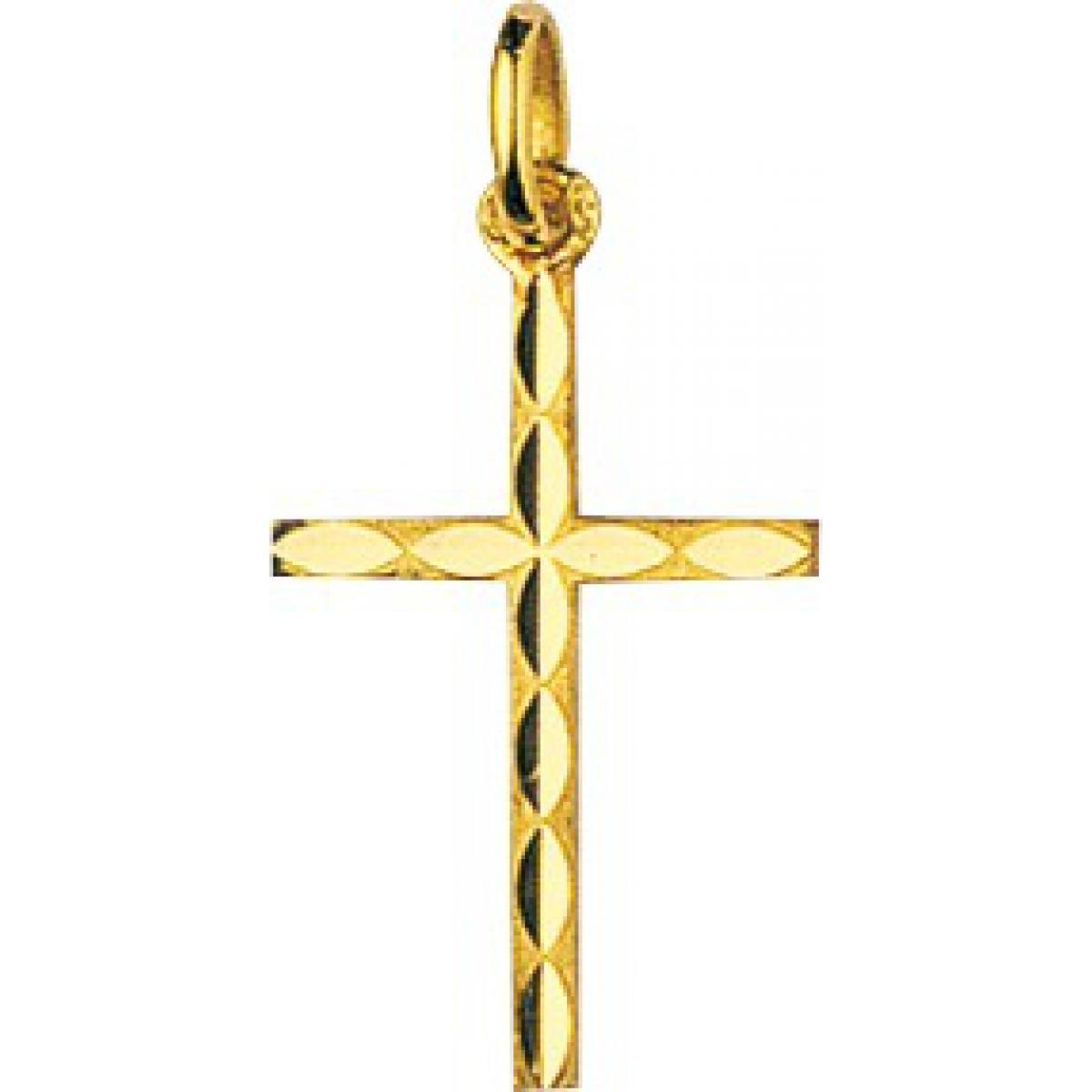Pendentif croix or 750/1000 jaune (18K)