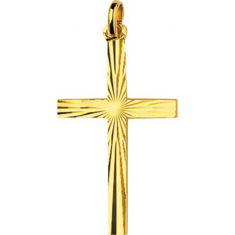 Stella - Pendentif Croix or 750/1000 jaune  (18K) - Bijoux religieux