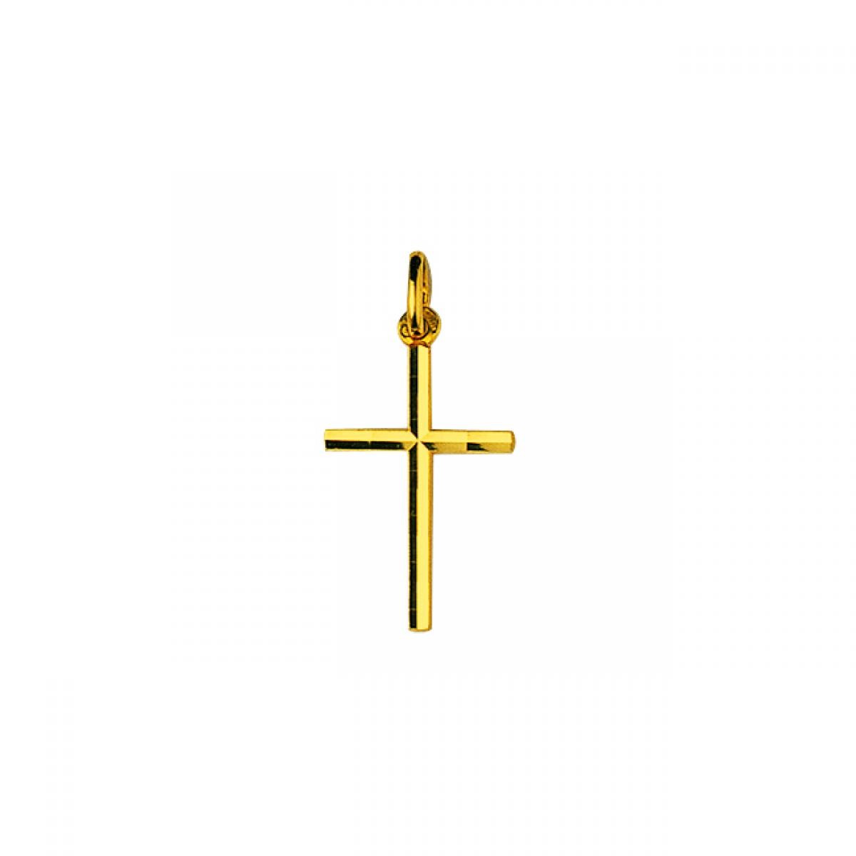 Pendentif croix or 750/1000 jaune (18K)