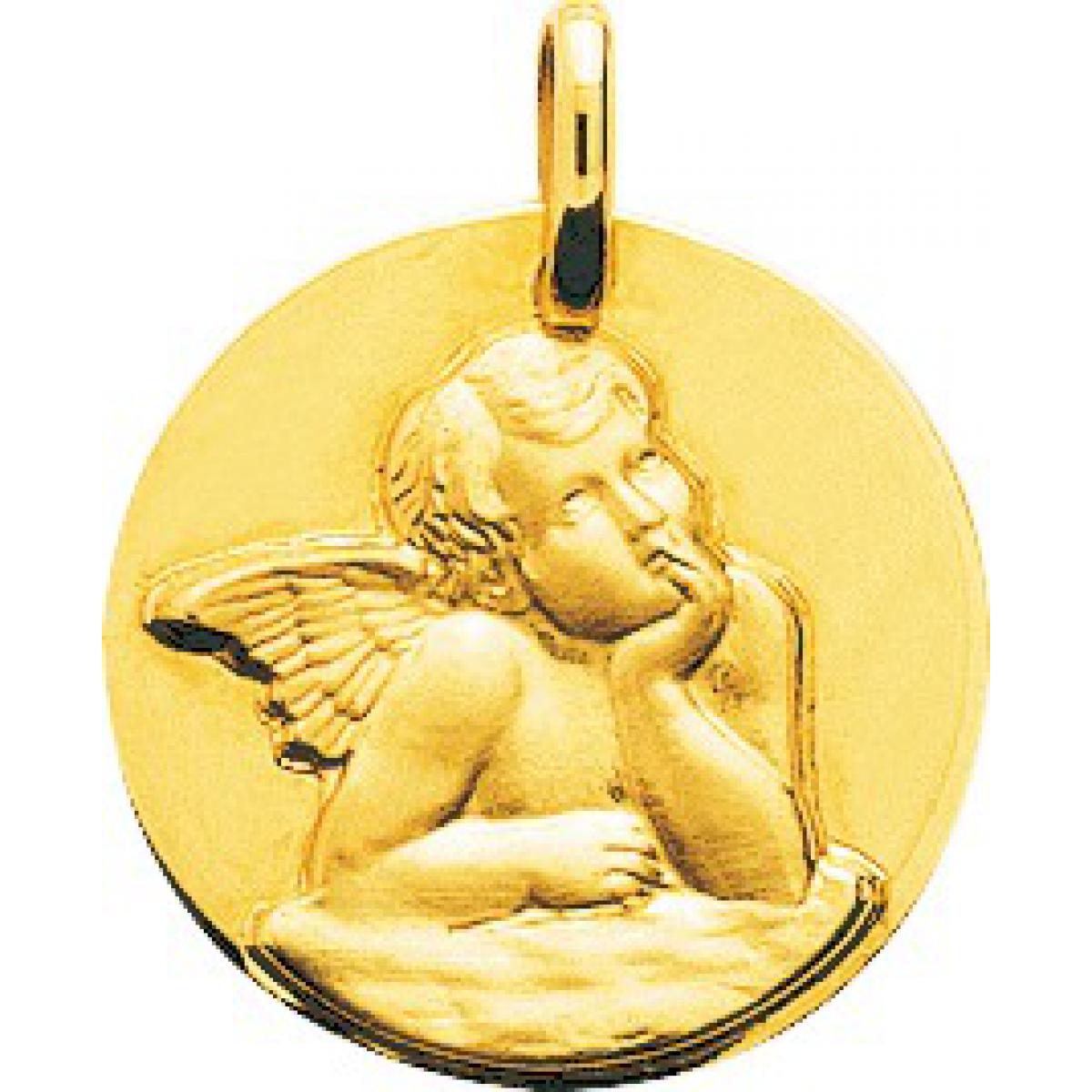 Médaille ange Or 375/1000 jaune (9K)