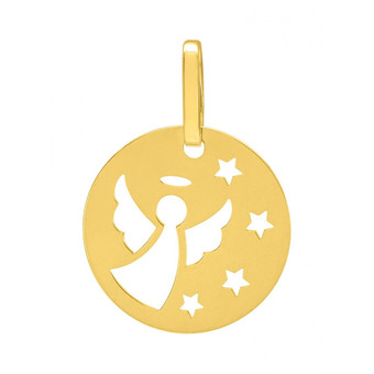 Stella - Médaille ange Or 375 jaune (9K) - Bijoux Ange