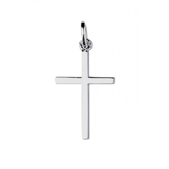 Stella - Pendentif Croix Or blanc 375/1000 (9K) - Bijoux religieux