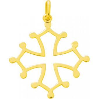 Stella - Pendentif Croix occitane or 750/1000 jaune  (18K) - Bijoux religieux