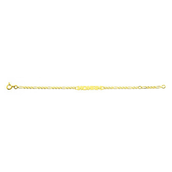 Stella - Bracelet prénom découpé or 750/1000 jaune (18K) - Bijoux laiques