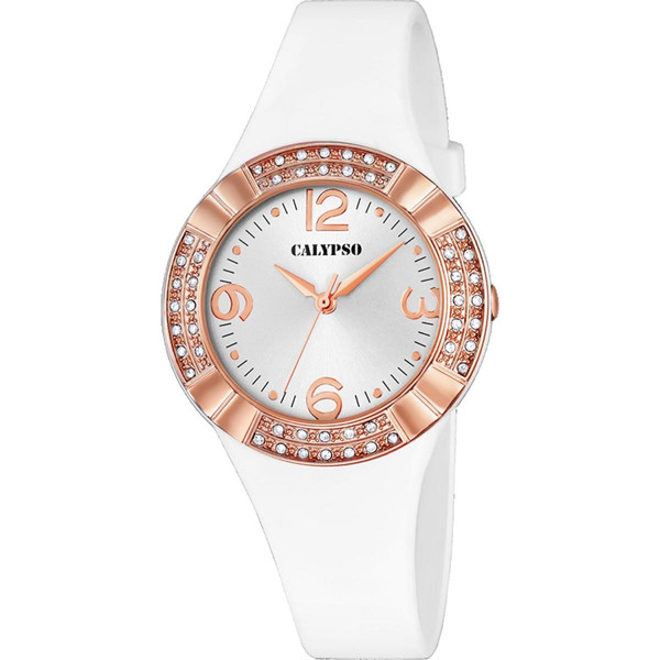 Montre Femme Calypso K5659-1 - Bracelet Silicone Blanc