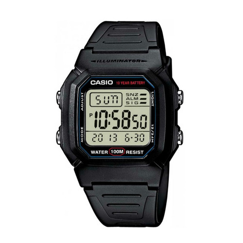 Casio - Montre Homme Casio Collection W-800H-1AVES - Montre Rectangulaire