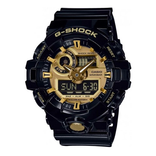 Montre Homme Casio G-Shock GA-710GB-1AER - Bracelet Résine Noir