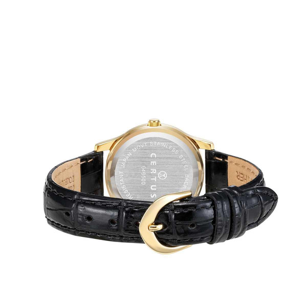 Montre Femme Certus 646500 - Bracelet Cuir Noir