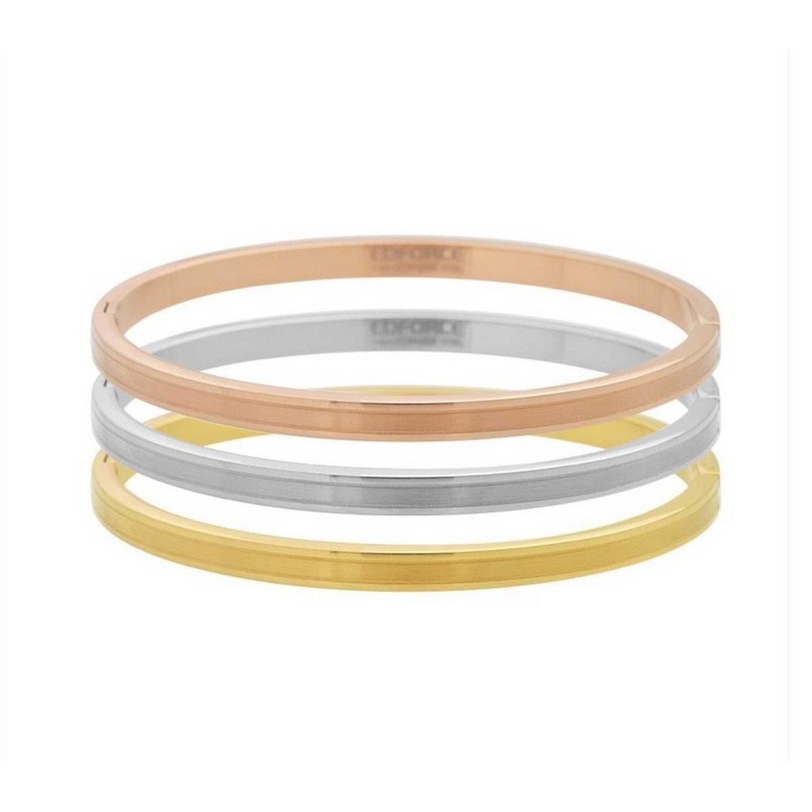 bracelet femme edforce 255-0026-b - acier doré