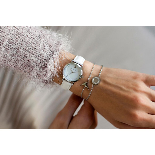 Montre Femme Emily Westwood EAJ-B024S - Bracelet Cuir Blanc