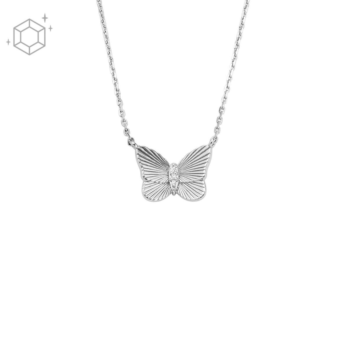 collier femme fossil bijoux butterflies - jfs00619040 acier argent