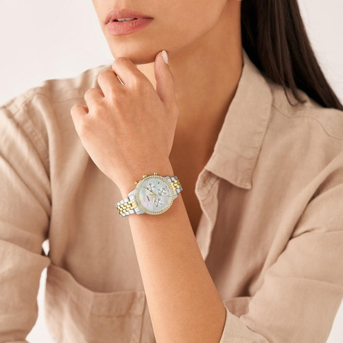 Montre Femme Fossil ES5216 - Bracelet Acier Argent et Doré