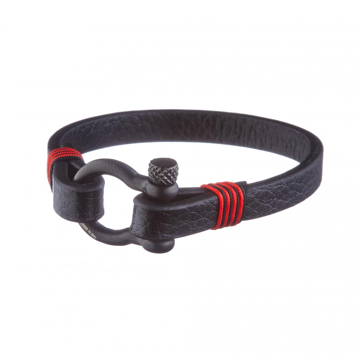 Bracelet Homme Geographical Norway - NOIR/ROUGE