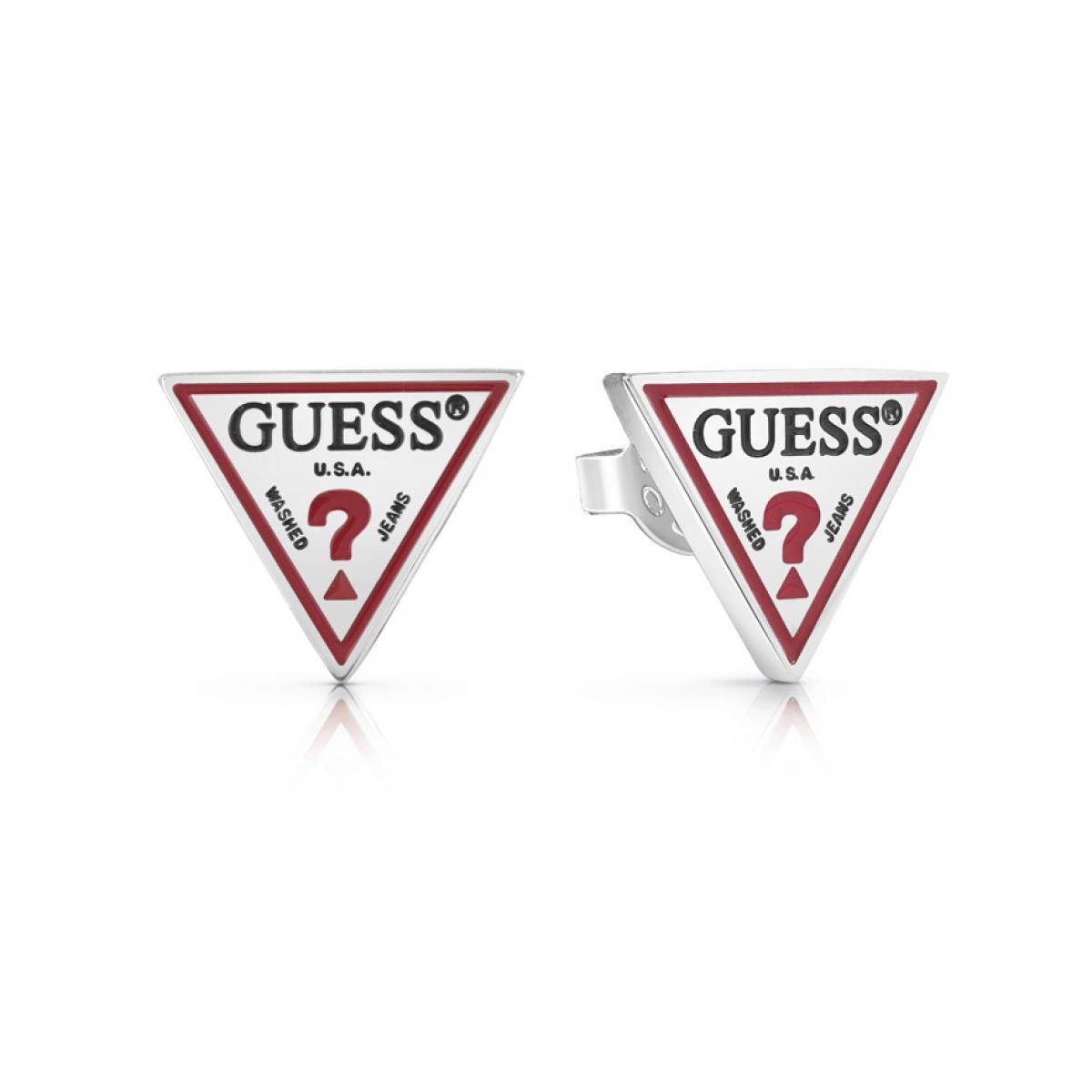 Promo : Boucles d'Oreilles Guess L A GUESSERS UBE29051 - puces acier logo triangle Guess