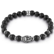 Bracelet Guess Bijoux UMB28009 - Boudha noir perles & métal Homme