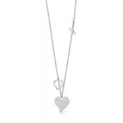 Collier et pendentif Guess HEART WARMING UBN78066 - Collier et pendentif acier chaîne pampille cœur  cristaux Swarovski Femme