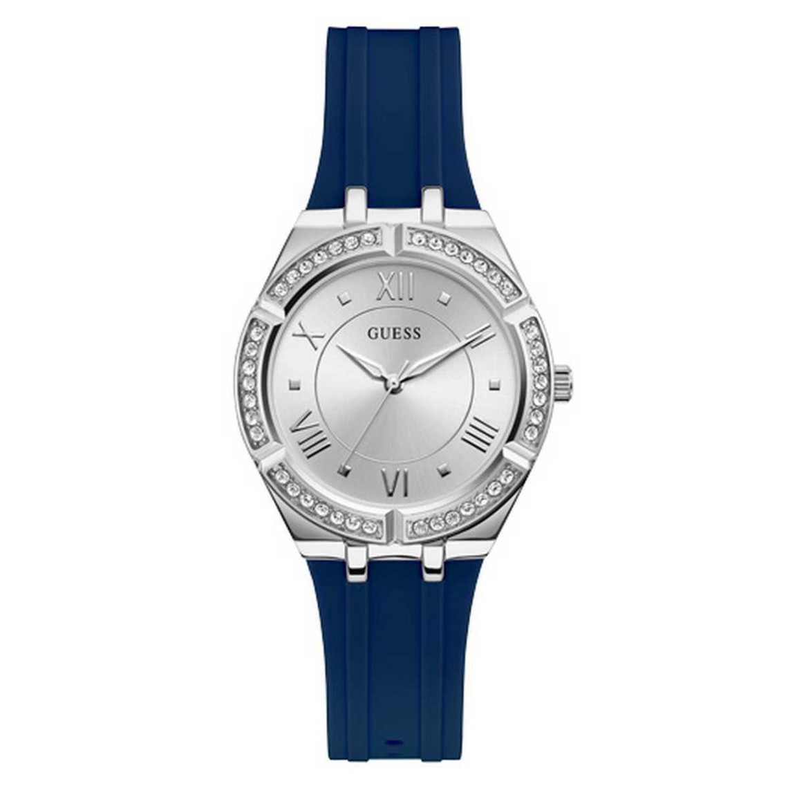 montre femme guess montres ladies sport - gw0034l5 bracelet silicone bleu
