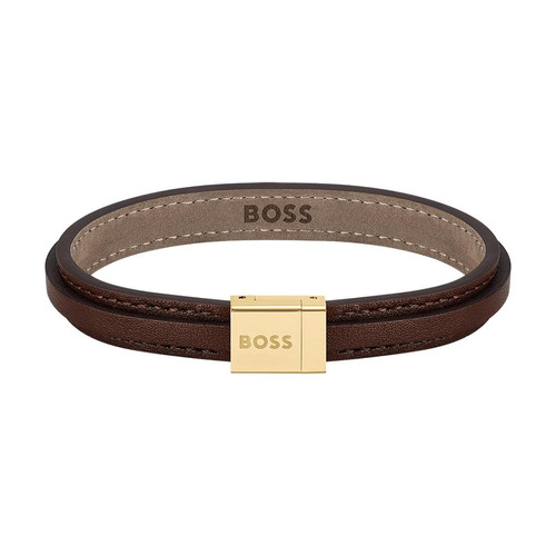 Hugo Boss Bijoux - Bracelet Homme en Cuir Marron - Hugo boss bijoux