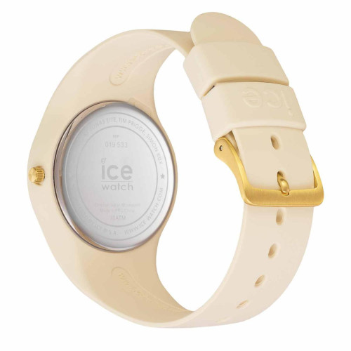 Montre femme  Ice Watch Montres ICE glam brushed - Almond skin - Medium - 3H 019533 - Bracelet Silicone blanc