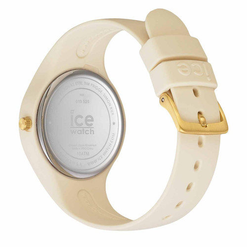 Montre femme  Ice Watch Montres ICE glam brushed - Almond skin - Small - 3H 019528 - Bracelet Silicone blanc
