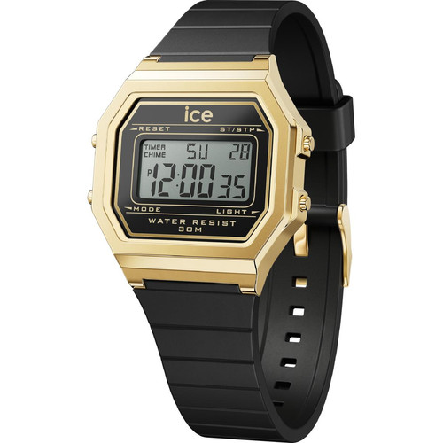 Montre Femme Ice-Watch ICE digit retro - Black gold - Small - 022064