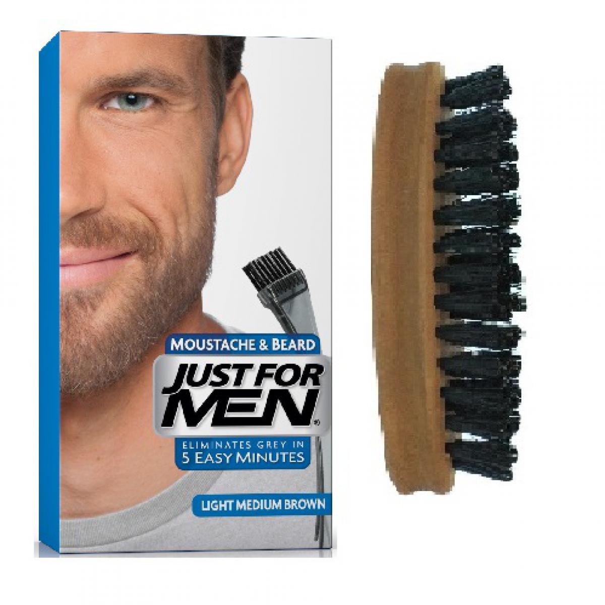 Promo : PACK COLORATION BARBE & BROSSE A BARBE - Chatain Moyen Clair