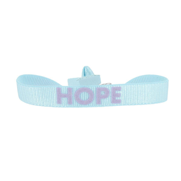 Bracelet Femme Les Interchangeables  - Bracelet Message Hope Bleu et Mauve