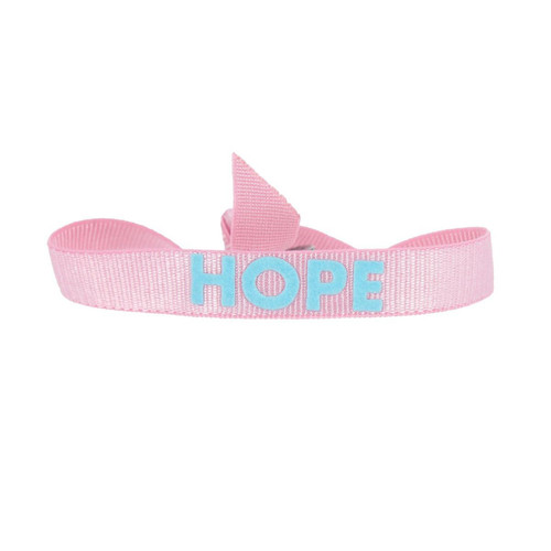 Bracelet Femme Les Interchangeables  - Bracelet Message Hope Rose et Bleu