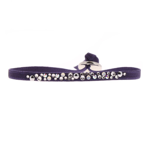 Bracelet Les Interchangeables A41180 - Bracelet Tissu Acier Violet Femme