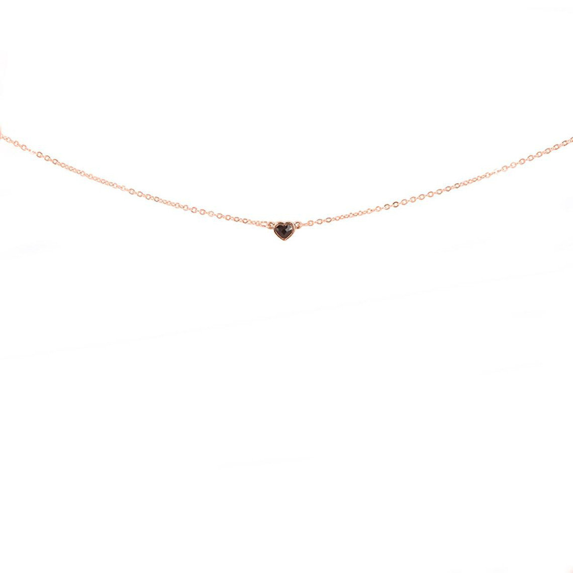 collier et pendentif les interchangeables a59217   - coeur doré rose femme