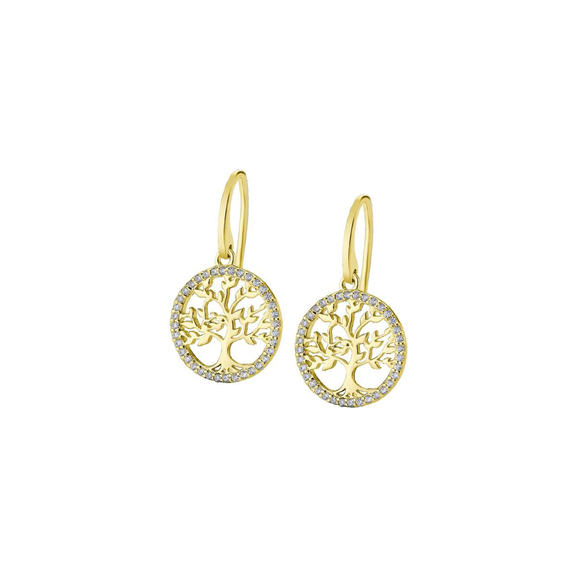 boucles d'oreilles femme lotus silver - lp1746-4-2 argent doré