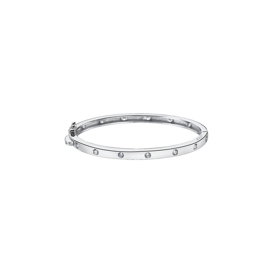bracelet lotus silver pure essentiel lp1786-2-1 - bracelet  rigide argent serti zirconium femme