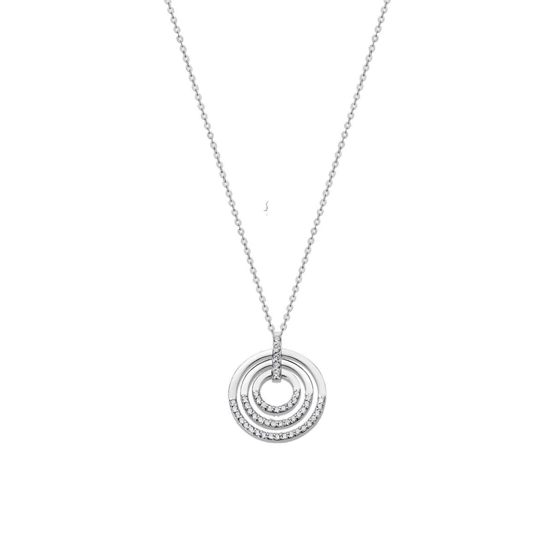 collier et pendentif lotus silver pure essentiel lp1755-1-1 - collier et pendentif  argent trois anneaux 20 mm  femme