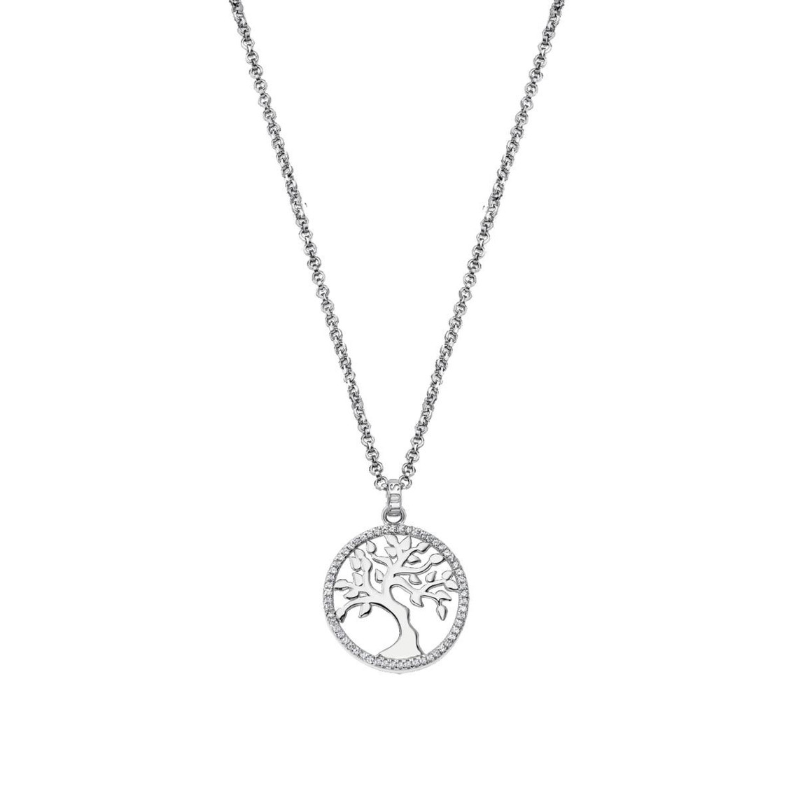 collier et pendentif lotus silver tree of life lp1778-1-1 - collier et pendentif tree of life argent  femme