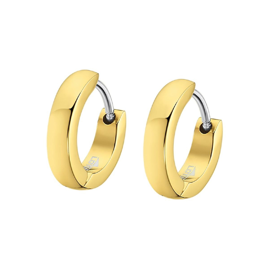 boucles d'oreilles homme lotus style bijoux men's earrings ls2226-4-1 acier doré